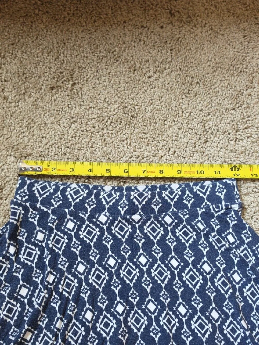 Rue21 Navy & White Printed Skater Skirt